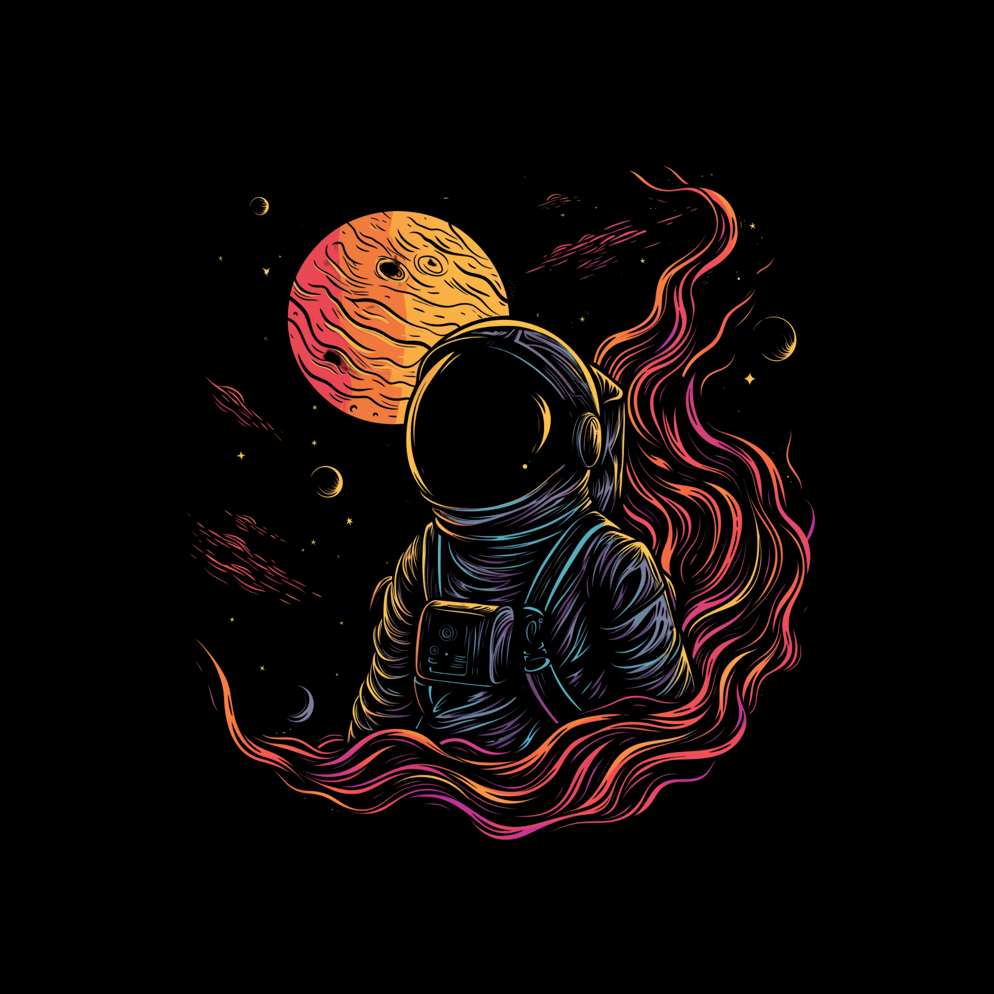 Astronaut Oversized T-Shirt - TeeDrobe