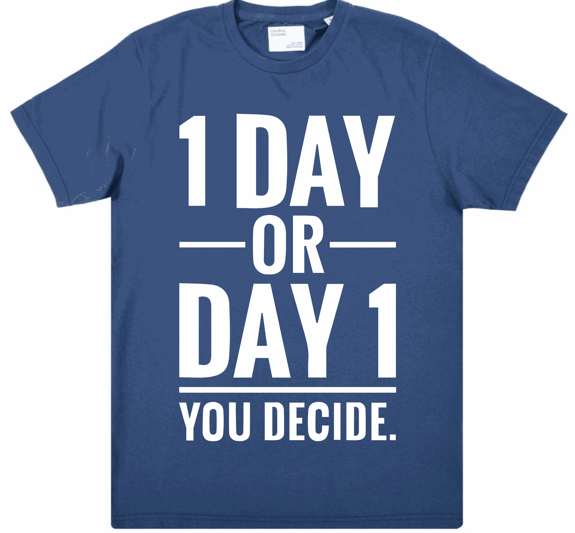 DAY 1 or 1 DAY Oversized T-Shirt - TeeDrobe