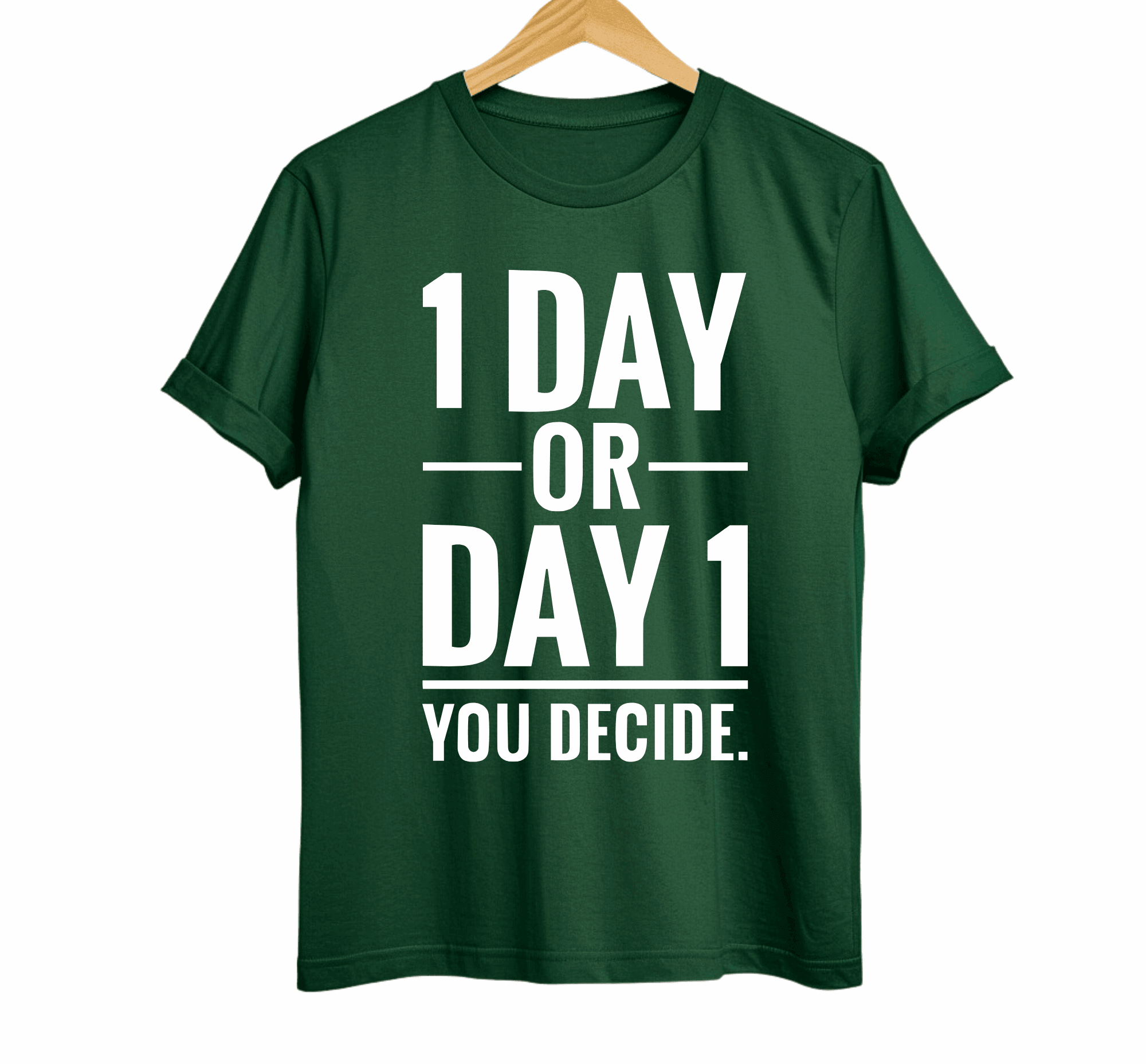 DAY 1 or 1 DAY Oversized T-Shirt - TeeDrobe