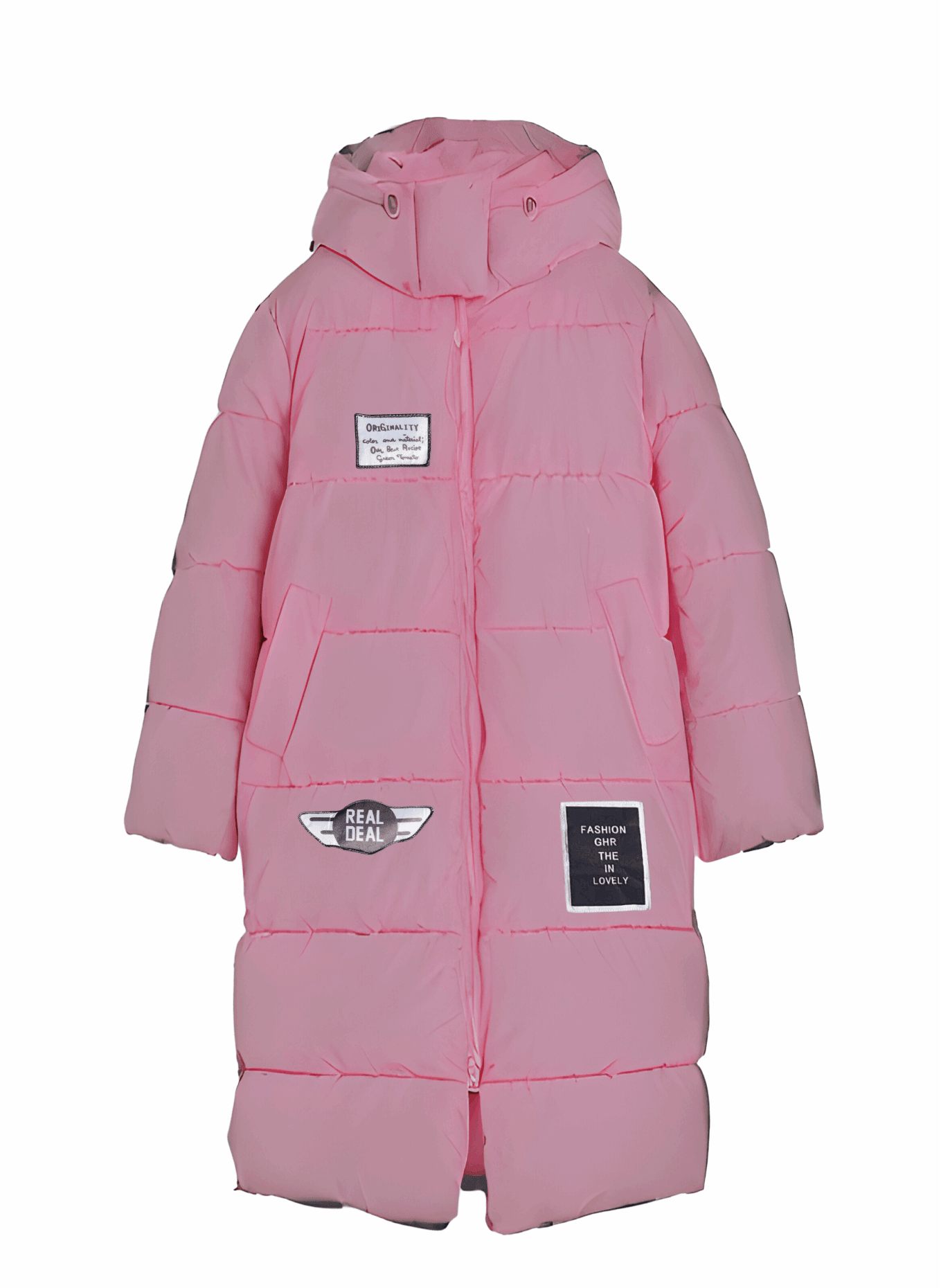 Pink Long Padded Jacket